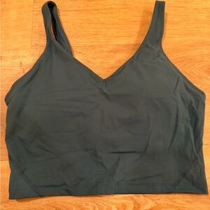 Seamless V-Neck Cropped Tank in Dark Teal